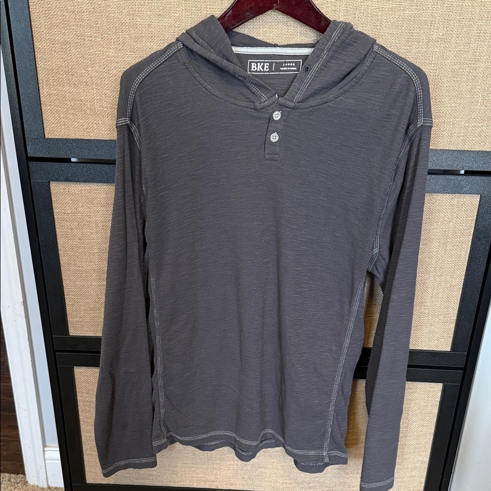 BKE Charcoal Hooded Sweatshirt for Men